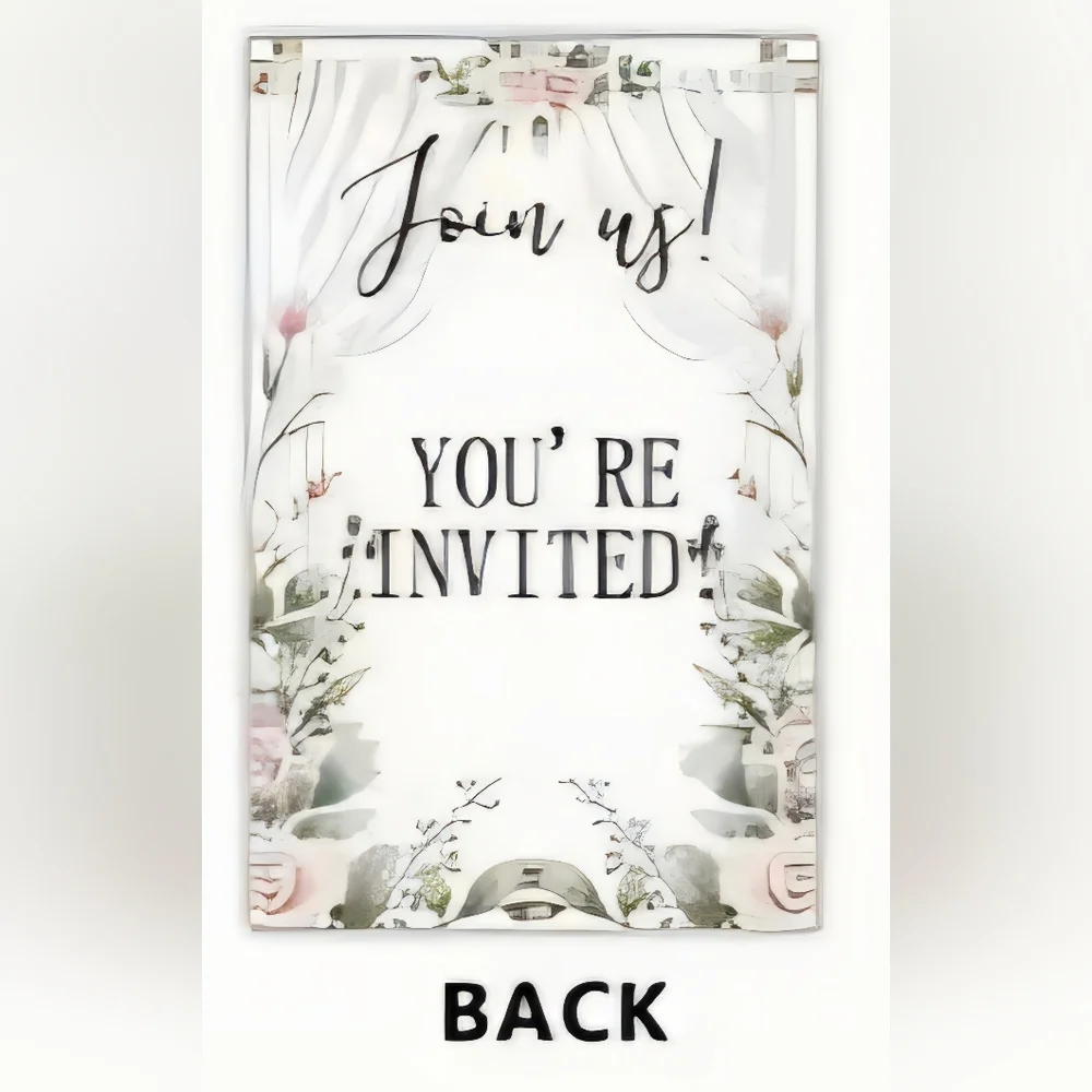 New 20 PACK FLORAL WEDDING INVITATIONS AND ENVELOPES